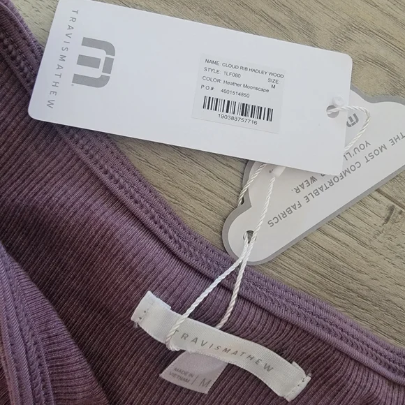 Travis Mathew Cloud Rib Hadley Wood Dress Heather Moonscape Purple sz Medium - Picture 5 of 5